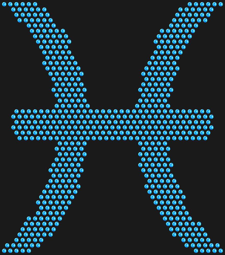 Трафарет Pisces zodiac sign — RHT_ZODIACPISCES1_SS16_LT_SAPPHIRE