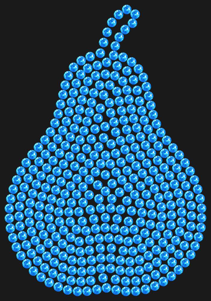 Трафарет Curved pear (plain) — RHT_PEAR1_SS16_LT_SAPPHIRE