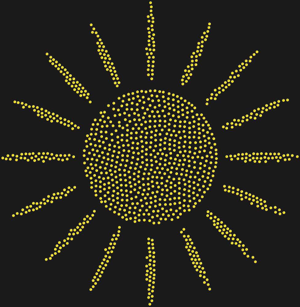 Трафарет Sun with rays — RHT_SUN1_SS10_TOPAZ