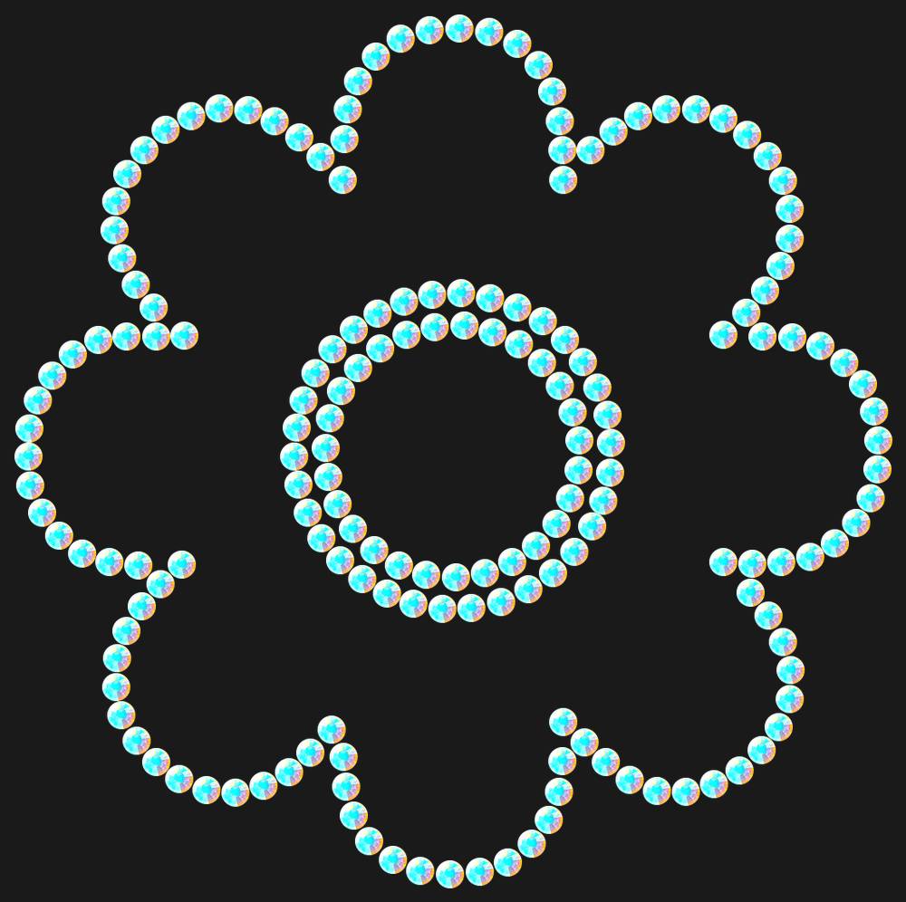 Трафарет Flower — RHT_FLOWER1_SS10_CRYSTAL_AB_DMC