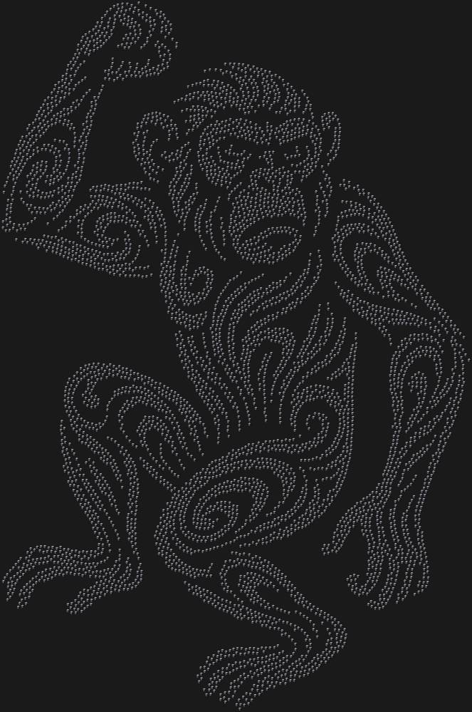 Трафарет Обезьяна — RHT_MONKEY1_SS10_JET_BLACK