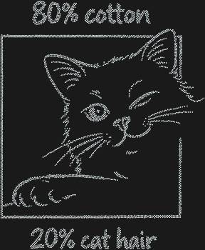 Рисунок из страз по номерам «80% хлопок 20% кошачья шерсть», сияющий 3321 самоцветом, раскроет нежность мурчащих объятий и тепло домашнего уюта на холсте вашего творчества.