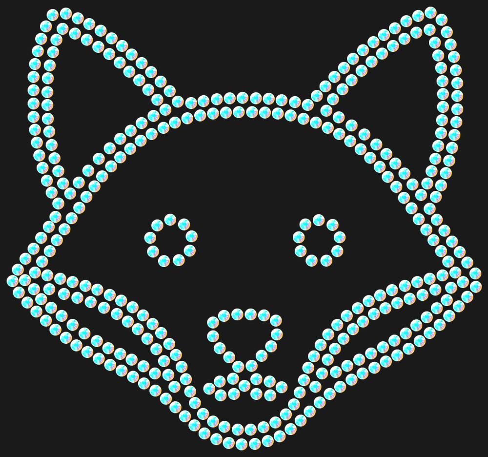 Трафарет Fox — RHT_FOX1_SS6_CRYSTAL_AB_DMC