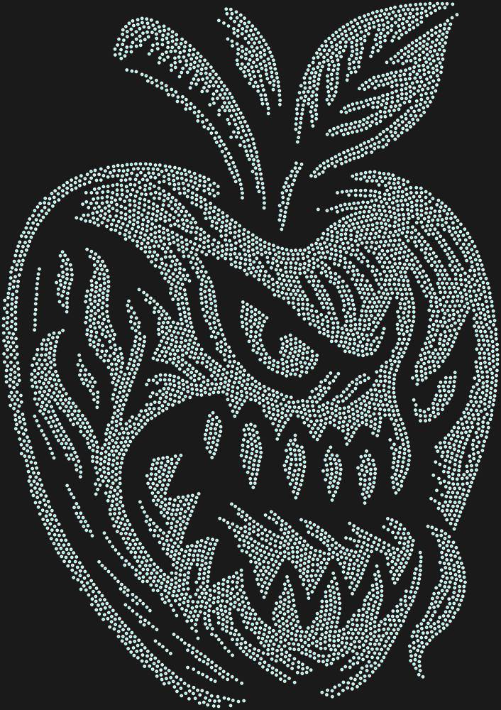 Трафарет Яблоко монстр — RHT_APPLEMONSTER1_SS4_CRYSTAL_AB_DMC