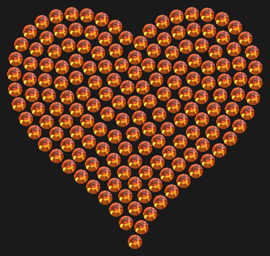 Трафарет Heart average — RHT_HEART2_SS16_RED_VOLCANO