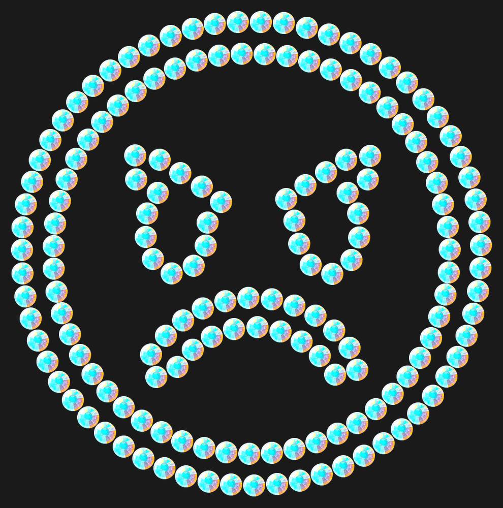 Трафарет Angry emoji — RHT_SMILE5_SS16_CRYSTAL_AB_DMC