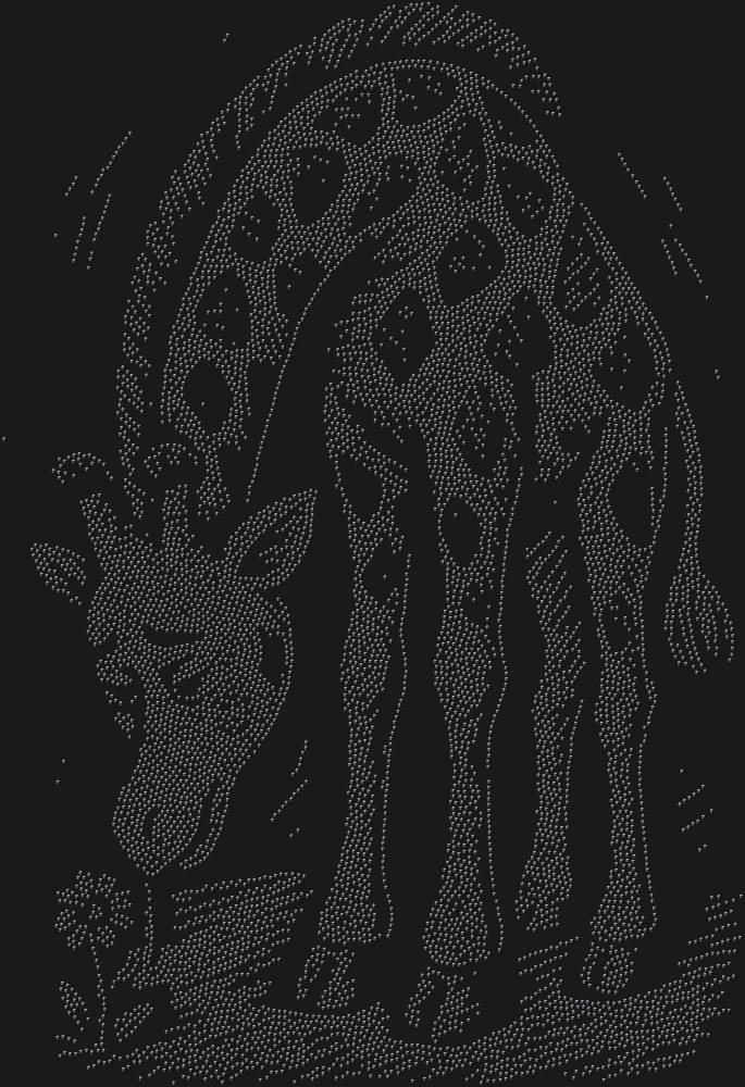 Трафарет Giraffe and a flower — RHT_GIRAFFE2_SS6_JET_BLACK