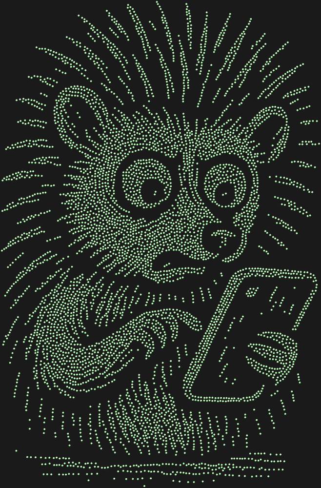 Трафарет Ёж со смартфоном — RHT_HEDGEHOG1_SS5_LT_PERIDOT