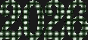 Трафарет из страз «Надпись 2026», сияющий 2885 искрами, озарит ваше творение магией будущего, запечатлённой в каждой грани.