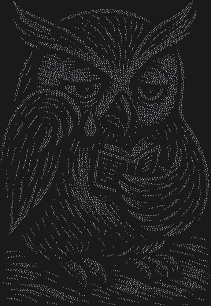 Трафарет An owl reading a sad little book — RHT_OWL3_SS20_JET_BLACK