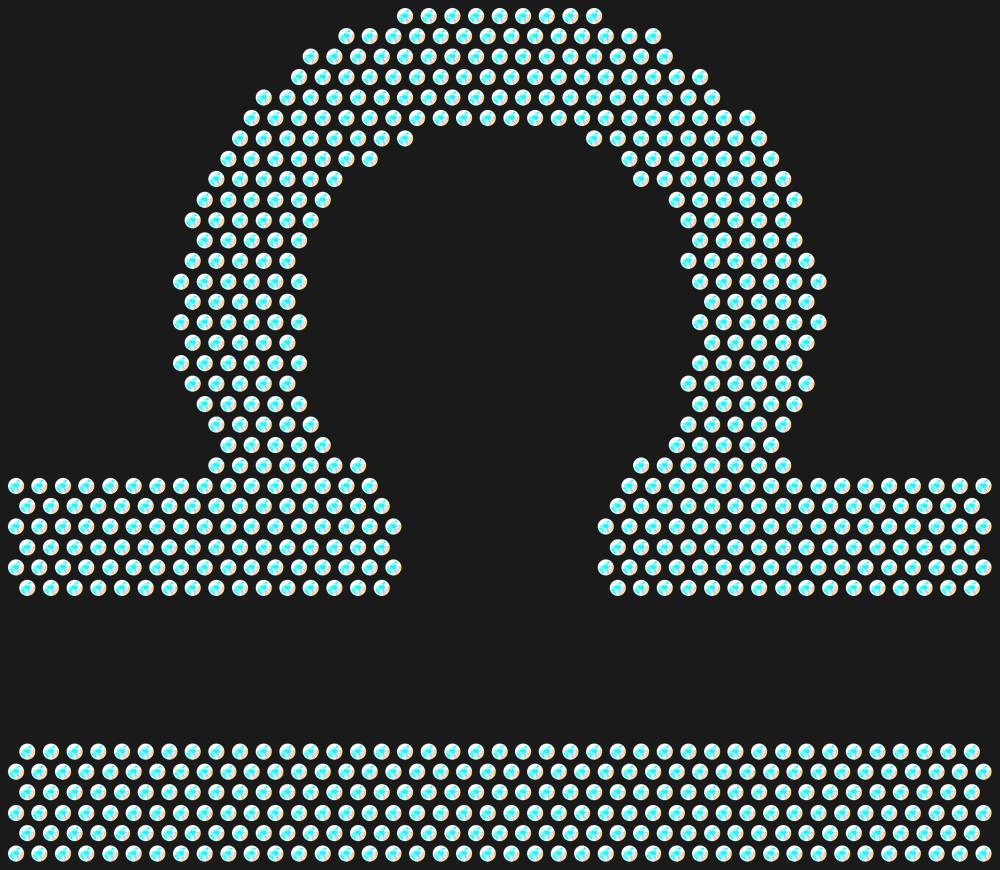 Трафарет Libra zodiac sign — RHT_ZODIACLIBRA1_SS12_CRYSTAL_AB_DMC