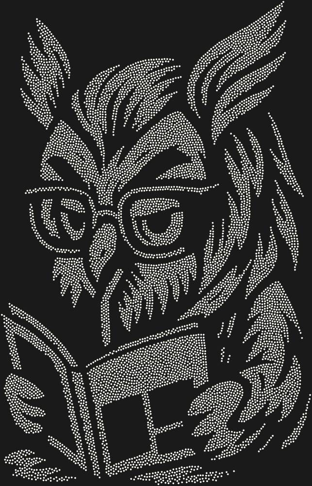 Трафарет Сова в очках — RHT_OWLBOOK1_SS6_CRYSTAL_AB