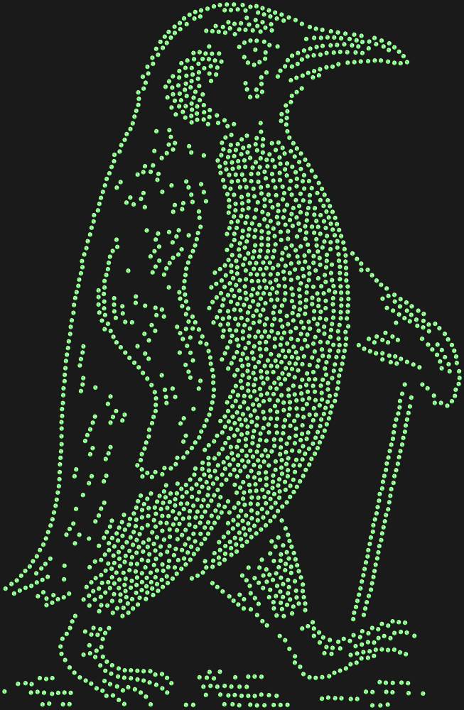 Трафарет Важный пингвин с тростью — RHT_PENGUIN1_SS10_LT_PERIDOT
