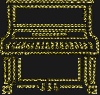 Рисунок из страз по номерам «Пианино», сияющий 6006 искрами, нашепчет мелодию вдохновения, раскрашивая ваш мир музыкальной гармонией.