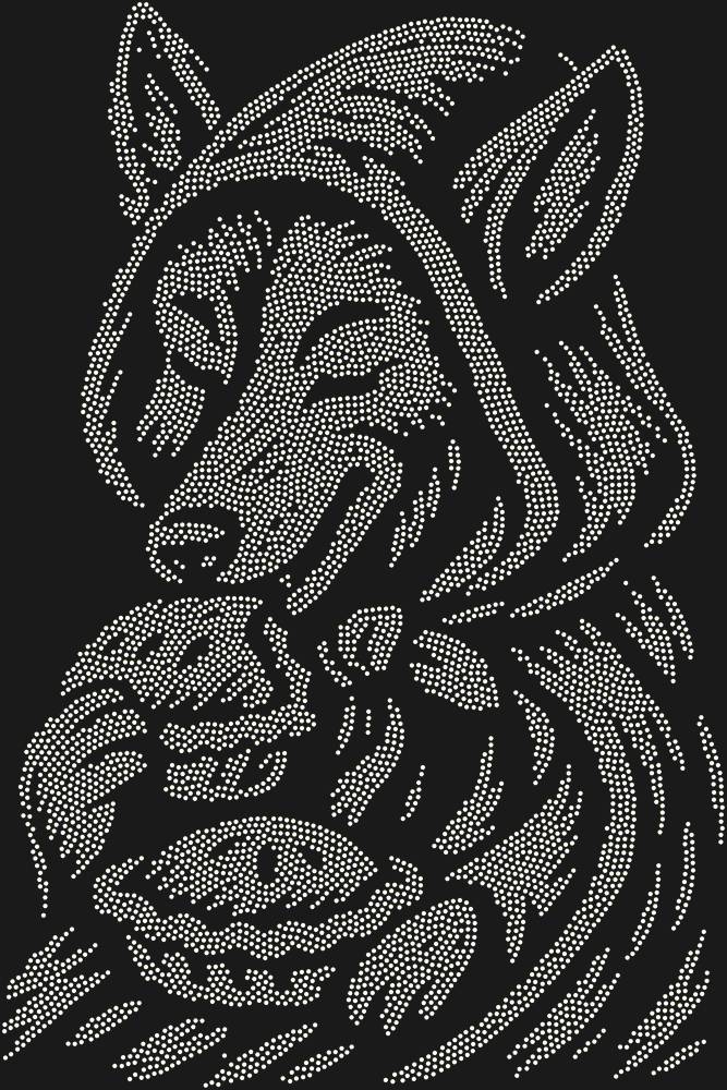 Трафарет Волк в красной шапочке — RHT_WOLFWITHPIE1_SS16_CRYSTAL_AB