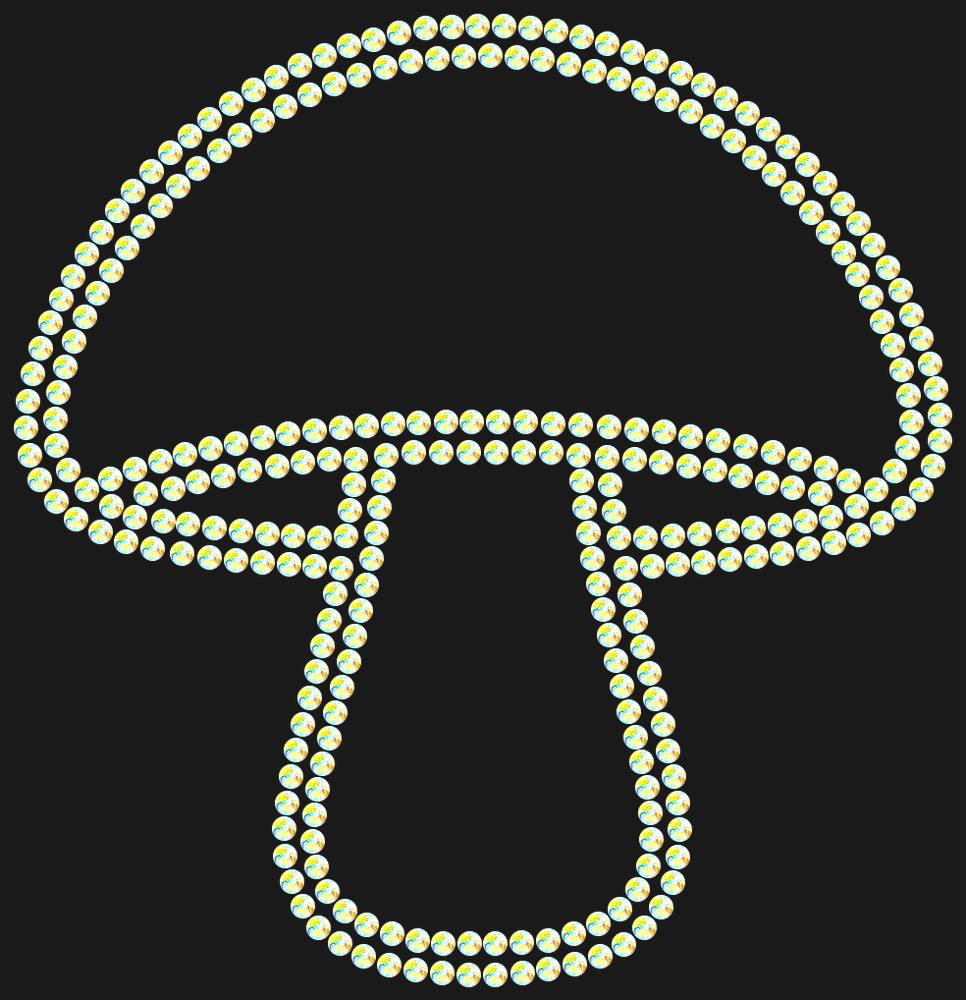 Трафарет Mushroom — RHT_MUSHROOM1_SS6_CRYSTAL_AB