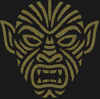 Маска Племенной воин - Новая Гвинея, инкрустированная 4781 стразом, хранит в себе дух веков, пробуждая мистическую энергию древних ритуалов и зов бескрайних джунглей.