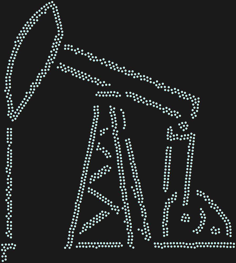 Трафарет Oil rig — RHT_OIL1_SS16_CRYSTAL_AB_DMC