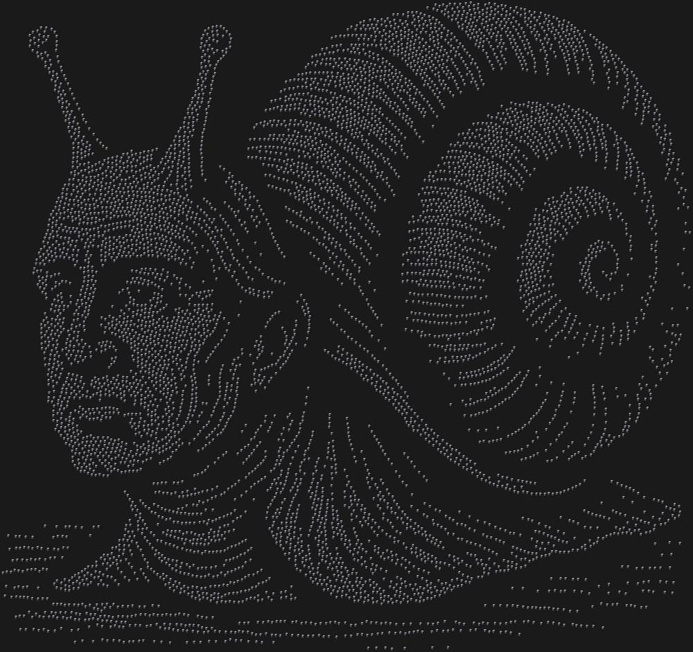Трафарет Улитка с головой мыслителя — RHT_SNAIL2_SS16_JET_BLACK