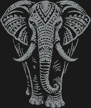 Рисунок из страз по номерам «Слон» с 4318 сверкающими кристаллами: оживите могущество и мудрость этого величественного животного, создав ослепительное произведение искусства, которое наполнит ваш дом душой саванны.