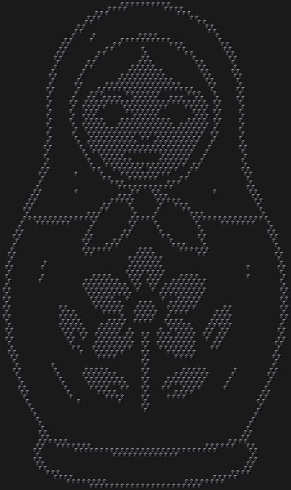 Трафарет Matryoshka doll — RHT_MATRYOSHKA1_SS10_JET_BLACK