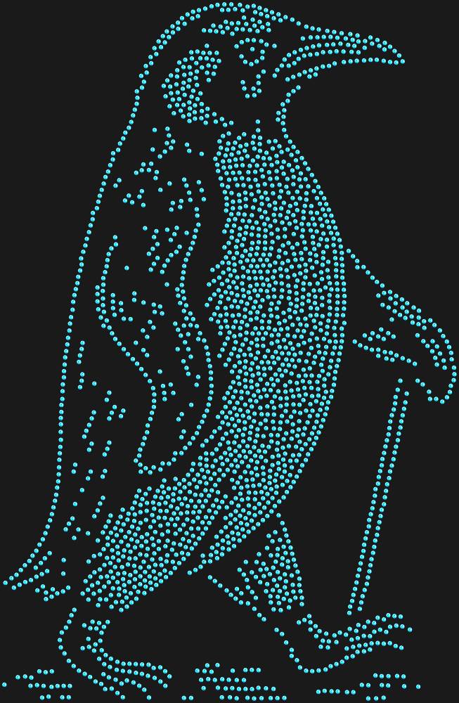 Трафарет Важный пингвин с тростью — RHT_PENGUIN1_SS16_LT_SAPPHIRE