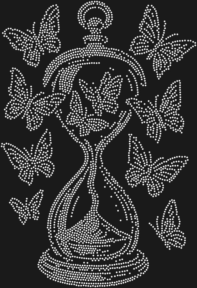 Трафарет Песочные часы с бабочками — RHT_HOURGLASS1_SS12_CRYSTAL_CLEAR
