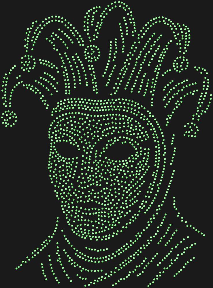 Трафарет Venetian Carnival mask — RHT_VENETIANCARNIVAL1_SS10_LT_PERIDOT