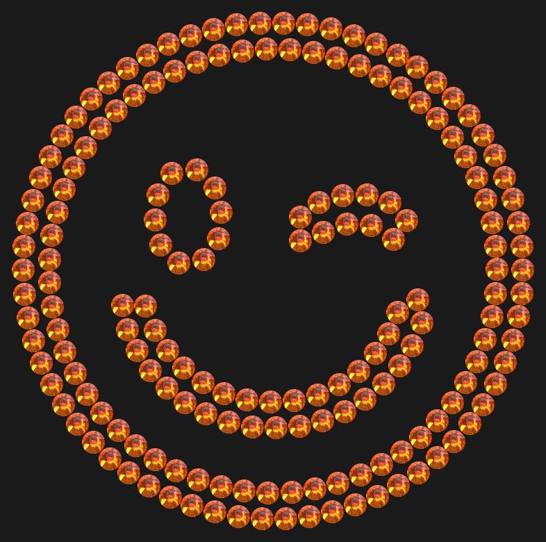 Трафарет Winking emoji — RHT_SMILE2_SS10_RED_VOLCANO