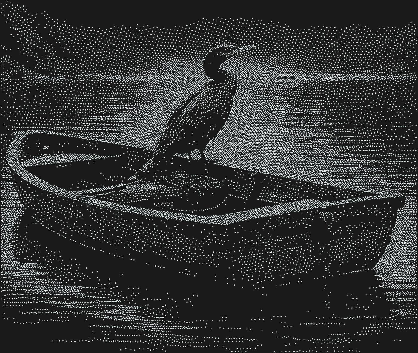 Трафарет Баклан на борту лодки — PELICANBOAT1