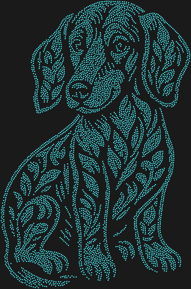 Трафарет Щенок таксы — RHT_DACHSHUNDPUPPY1_SS4_AQUAMARINE