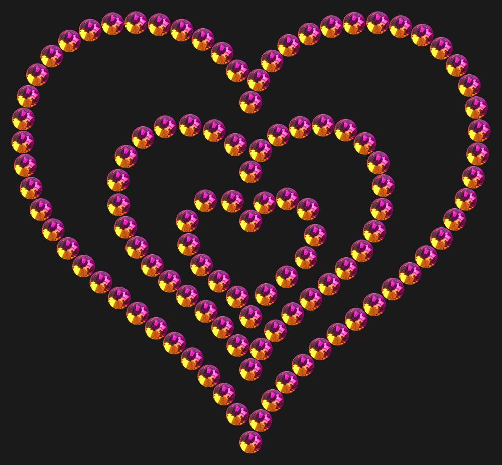 Трафарет Triple heart — RHT_HEART7_SS16_RAINBOW