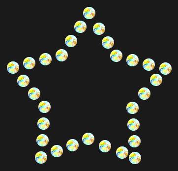 Трафарет Mini star contour — RHT_STAR4_SS6_CRYSTAL_AB