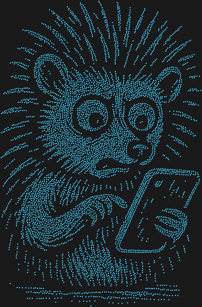 Трафарет Hedgehog with a smartphone — RHT_HEDGEHOG1_SS10_SAPPHIRE