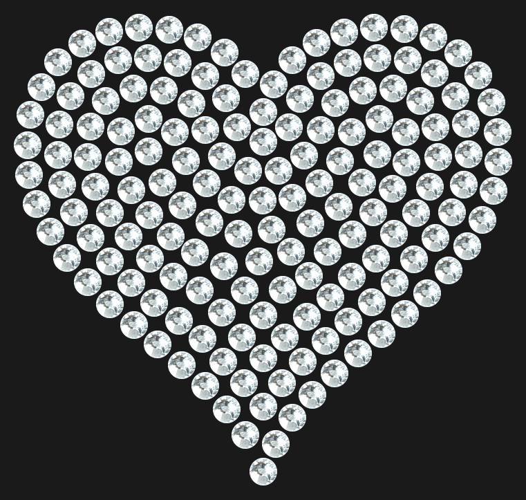 Трафарет Heart average — RHT_HEART2_SS12_CRYSTAL_CLEAR