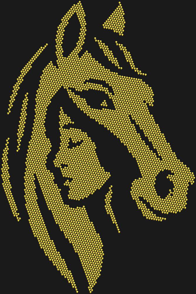 Трафарет Girl and horse — RHT_HORSEGIRL1_SS10_GOLD