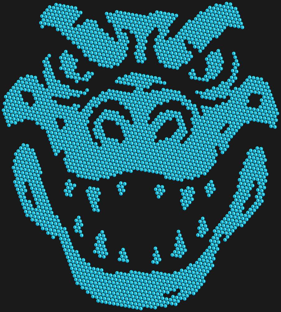 Трафарет Alligator head — RHT_CROCODILE1_SS10_AQUAMARINE
