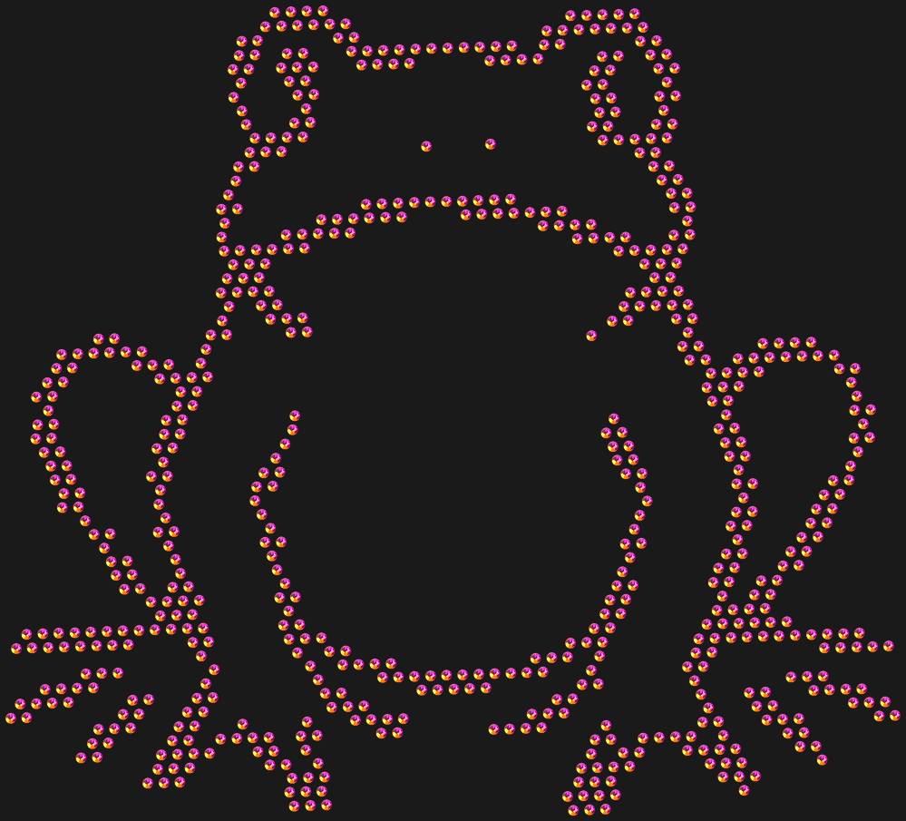 Трафарет Frog — RHT_FROG1_SS10_RAINBOW
