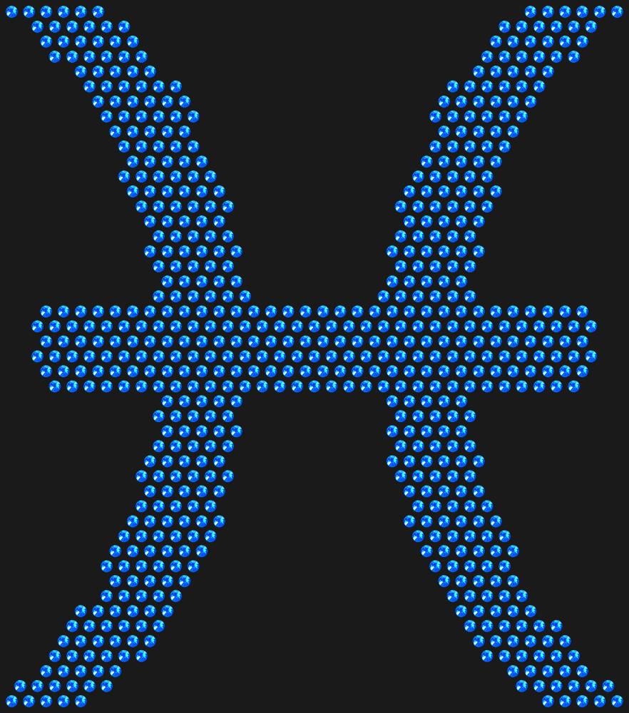 Трафарет Pisces zodiac sign — RHT_ZODIACPISCES1_SS16_SAPPHIRE