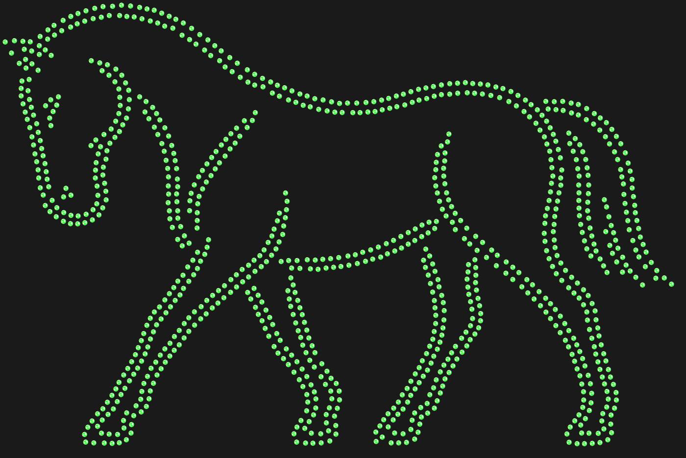 Трафарет Лошадь — HORSE9