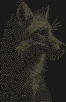 Rhinestone pattern "Fox". 2378 rhinestones. The shimmering outline of this forest beauty is like a symbol of intuition, cunning, and inner independence, created for the strong and mysterious.
