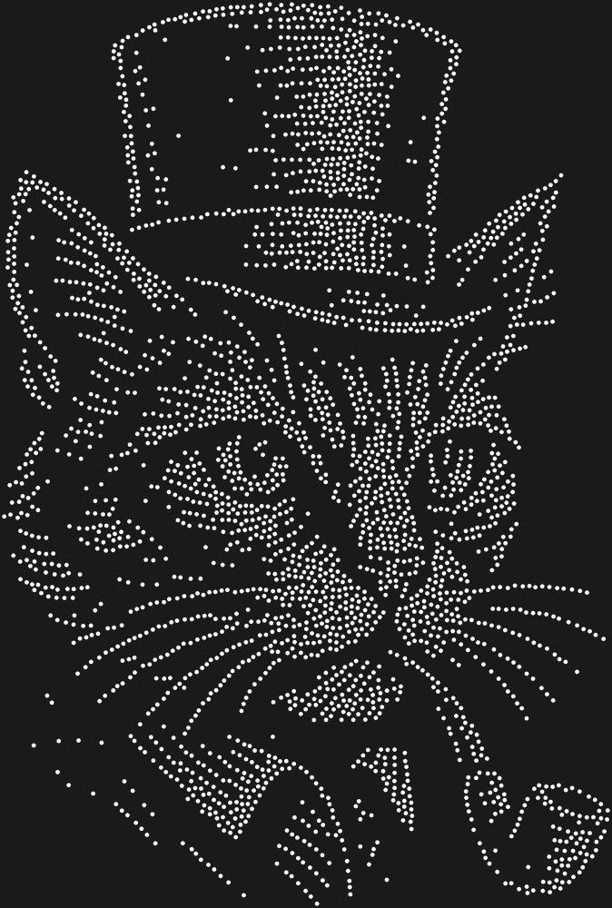 Трафарет Кот в шляпе — RHT_CAT2_SS16_CRYSTAL_CLEAR