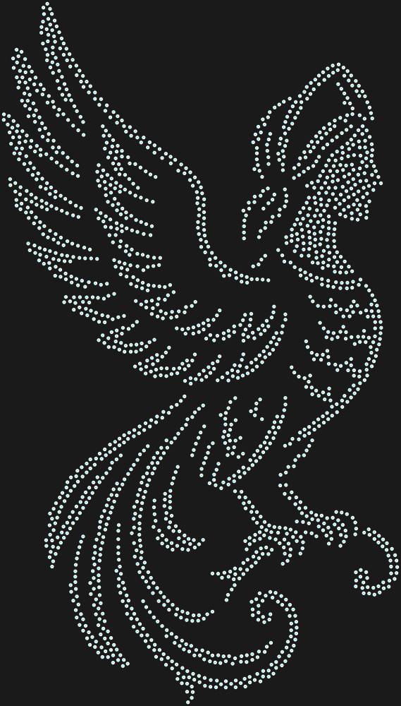 Трафарет Gamayun bird — RHT_GAMAYUN1_SS20_CRYSTAL_AB_DMC