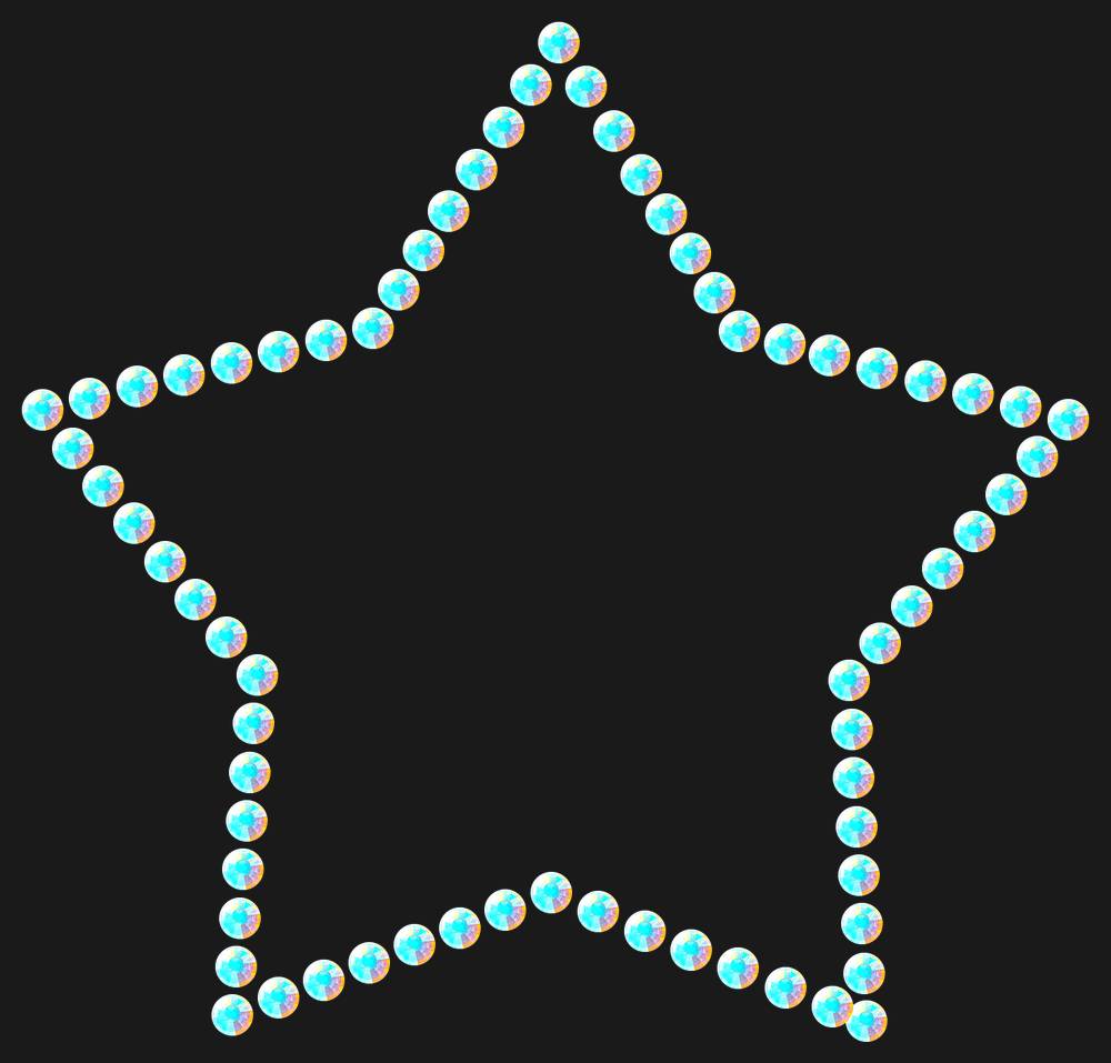 Трафарет Star contour — RHT_STAR1_SS20_CRYSTAL_AB_DMC