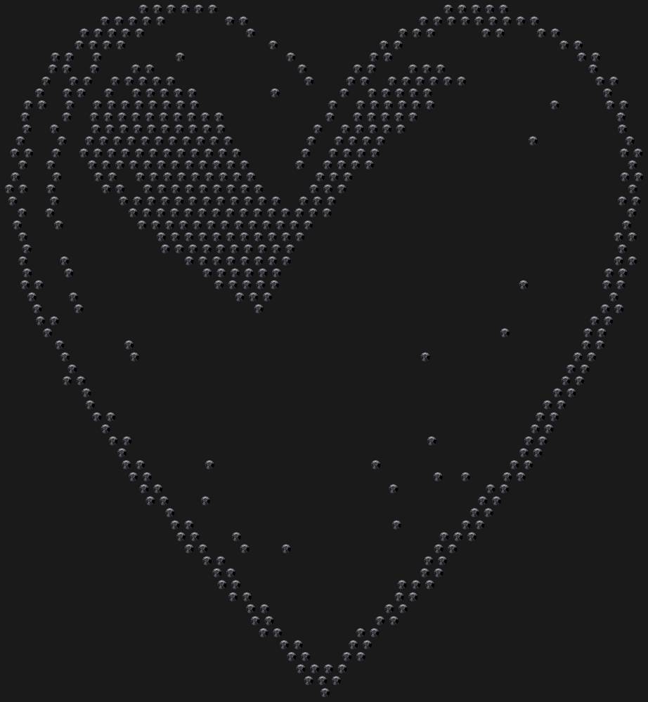 Трафарет 3D Heart — RHT_HEART8_SS16_JET_BLACK