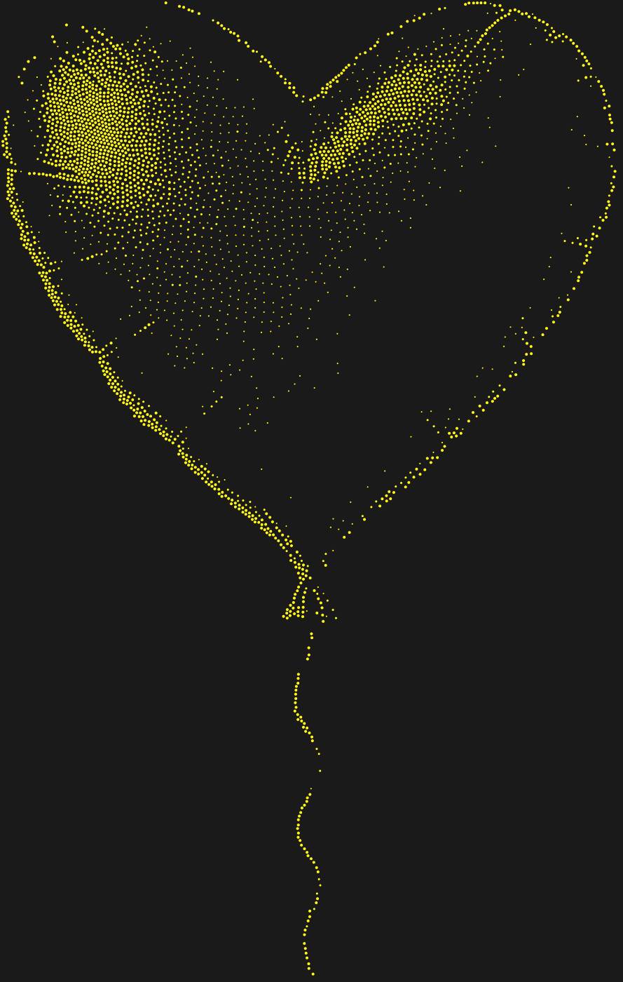 Трафарет Воздушный шарик в форме сердца — HEARTBALLOON1