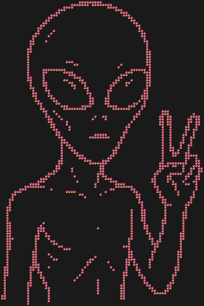Трафарет Alien — RHT_UFO4_SS16_RAINBOW