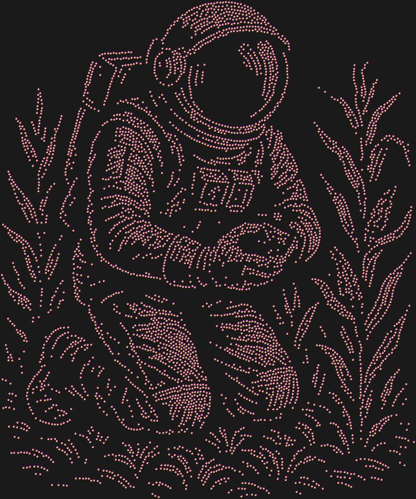 Трафарет Астронавт-фермер — RHT_ASTRONAUT1_SS10_RAINBOW