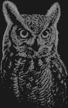 Stencil by numbers "Owl". 6074 rhinestones. Its silhouette embodies the silence of the forest, the starry sky, and ancient knowledge — an ideal choice for those who appreciate images with deep meaning and natural magic.
