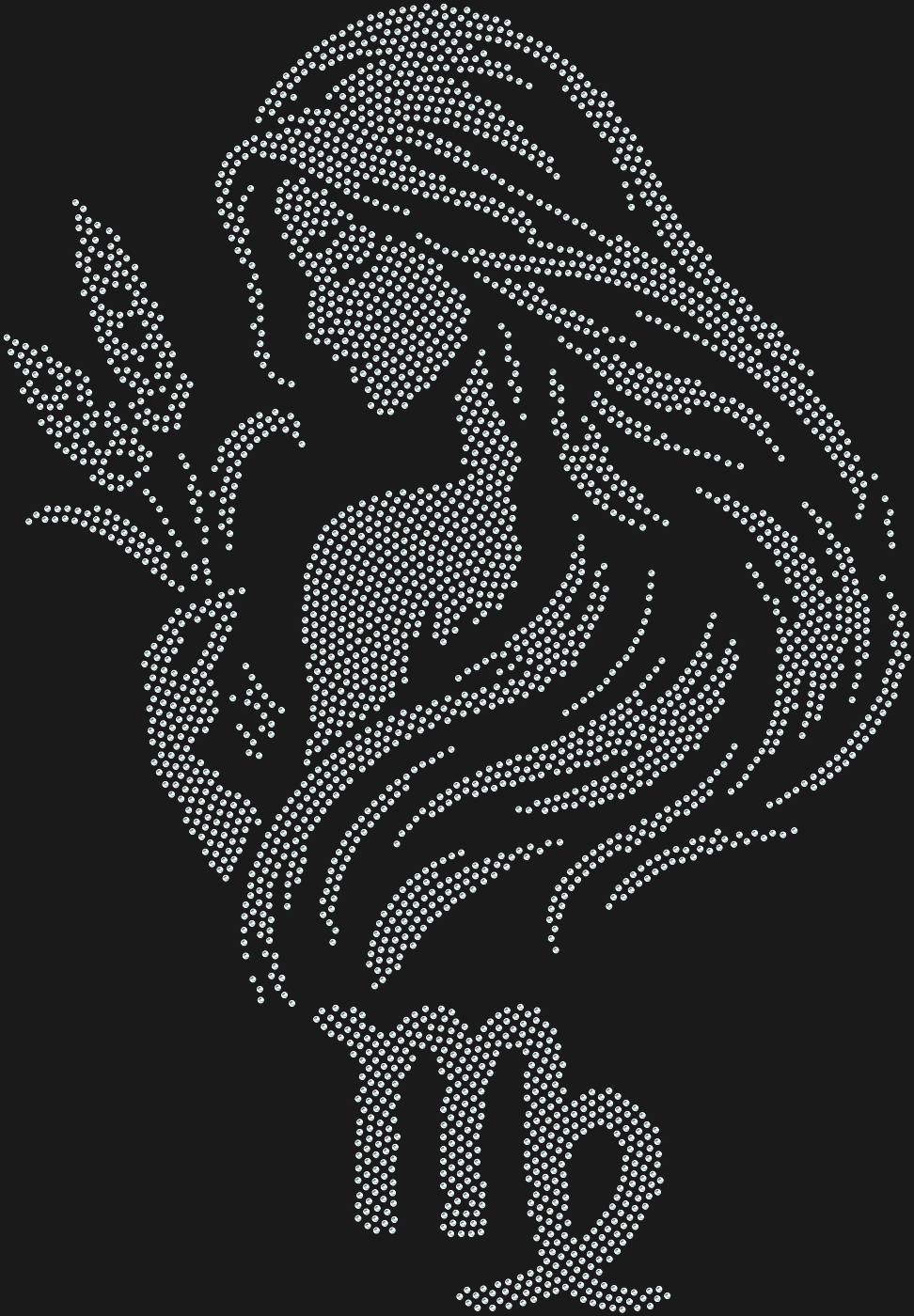 Трафарет Знак зодиака Дева — VIRGO1